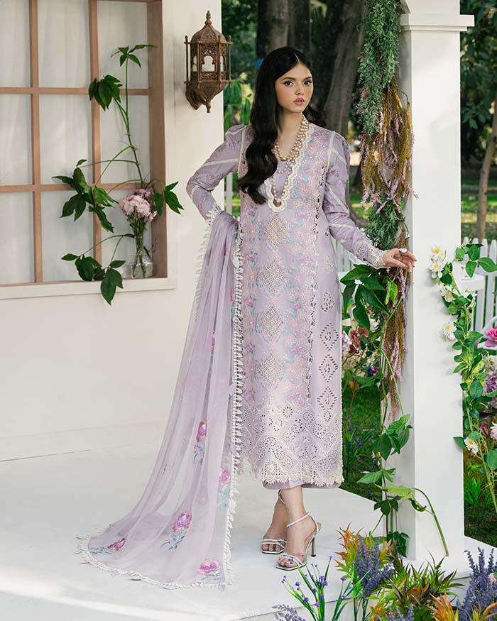 Zevk | Flora Festive Lawn | LILLY - by - Libasekhas UK - Registered Vendor of : Zevk - 100% Original Designer Dresss