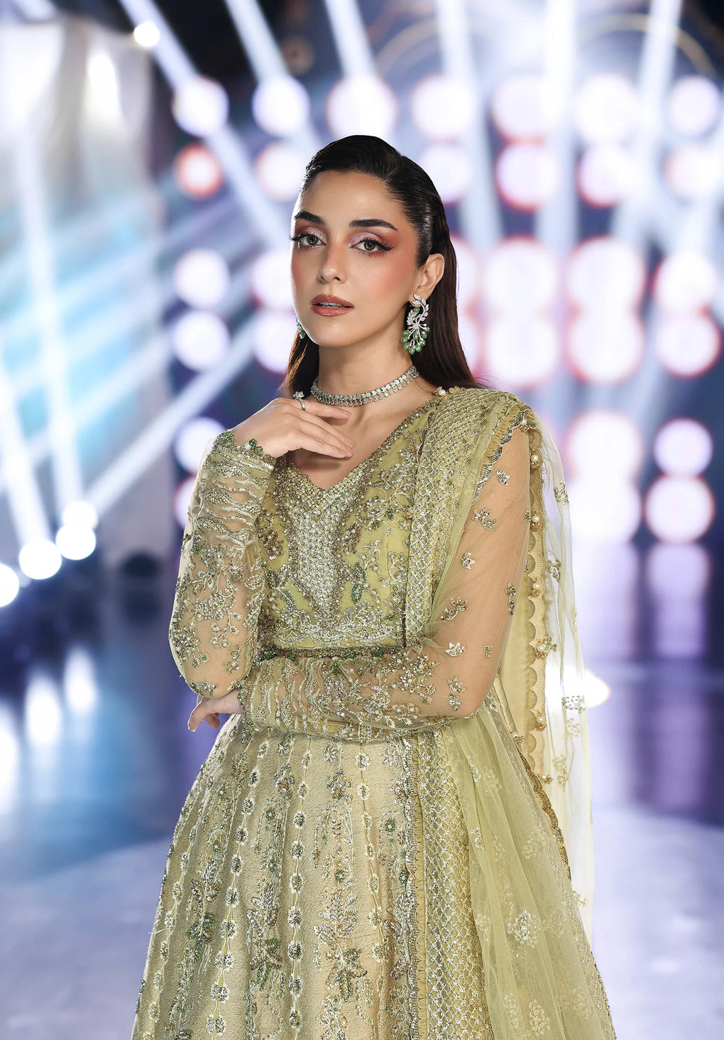 Elaf Premium | Stardom Formal Handwork 25 | ESH-07 MINT MAJESTY - by Libasekhas UK - Registered Vendor of : Elaf Premium - 100% Original Designer Dress