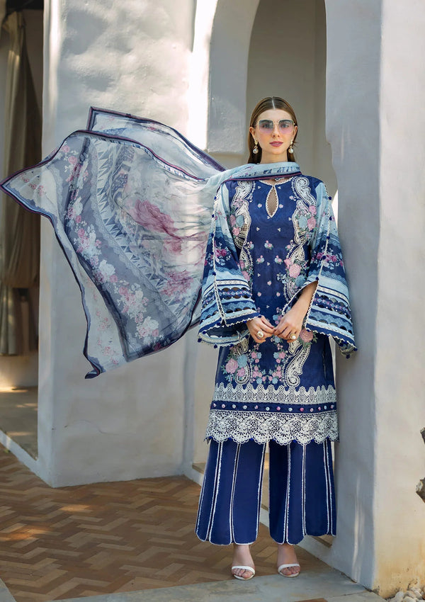Elaf Premium | Signature 25 | ETS-06A LONDON BLUES - by - Libasekhas UK - Registered Vendor of : Elaf Premium - 100% Original Designer Dresss