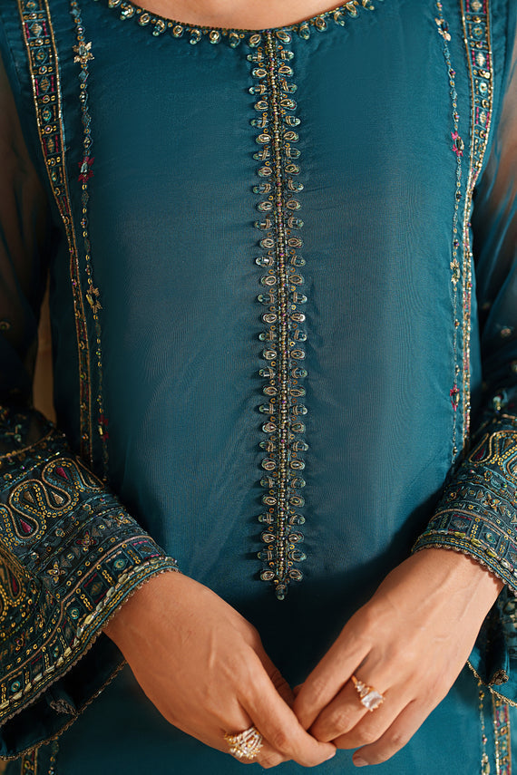 Naqshi | Feemora Organza Raw Silk | Rahmir - by Libasekhas UK - Registered Vendor of : Naqshi - 100% Original Designer Dress