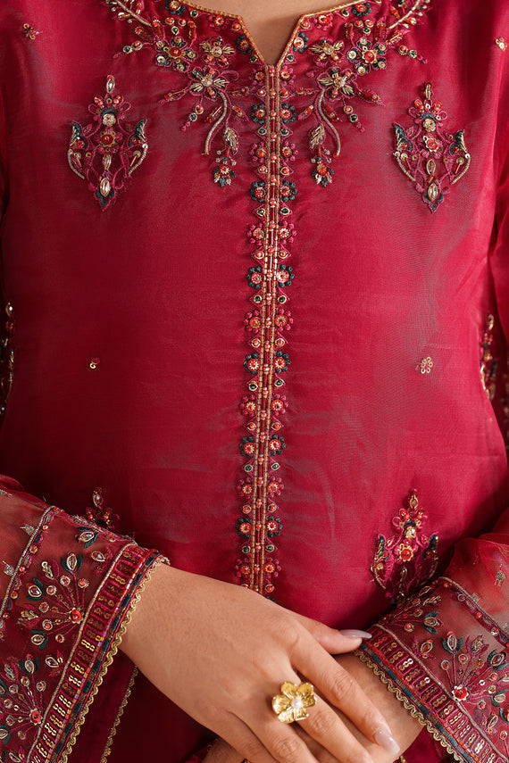 Naqshi | Feemora Organza Raw Silk | Yashal - by Libasekhas UK - Registered Vendor of : Naqshi - 100% Original Designer Dress