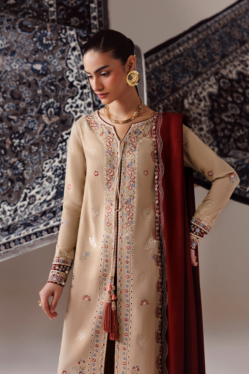 Qalamkar | Q Line Linen 26 | QLW-16 HAMNA - by Libasekhas UK - Registered Vendor of : Qalamkar - 100% Original Designer Dress