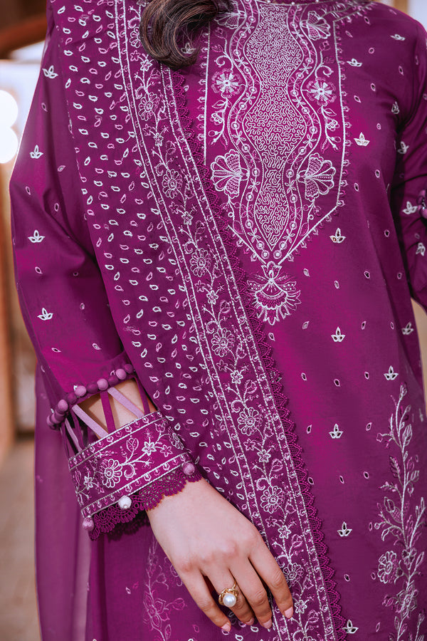 Farasha | Dastoor Embroidered Lawn SS24 | TEMPTING BERY - by - Libasekhas UK - Registered Vendor of : Farasha - 100% Original Designer Dresss