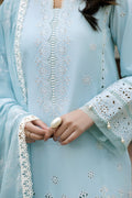 Farasha | Summer Weaves Embroidered Lawn | Sky Haze - by - Libasekhas UK - Registered Vendor of : Farasha - 100% Original Designer Dresss