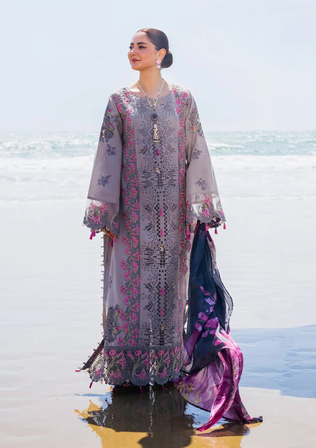 Elaf Premium | Hai Kuch Festive Lawn 24 | EHK-04 Alyaanah - by - Libasekhas UK - Registered Vendor of : Elaf Premium - 100% Original Designer Dresss