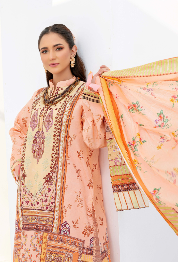 Humdum | Saira Bano Lawn 24 | D10 - by - Libasekhas UK - Registered Vendor of : HumDum - 100% Original Designer Dresss
