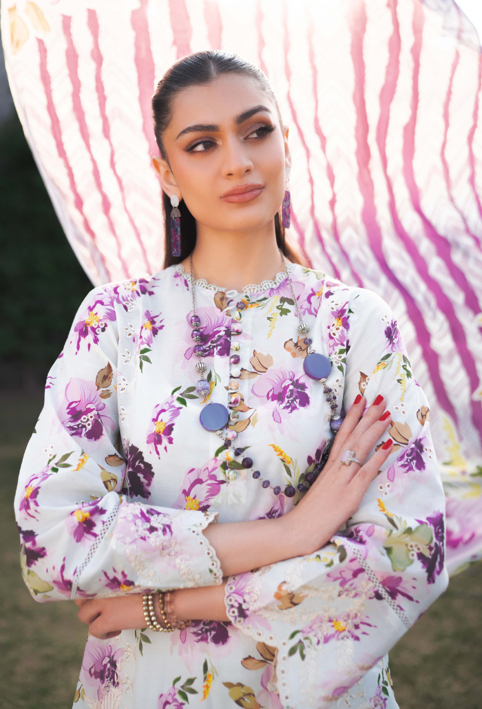 Humdum | Gardenia Lawn 24 | Printkari Lawn PLG 10 - by - Libasekhas UK - Registered Vendor of : HumDum - 100% Original Designer Dresss