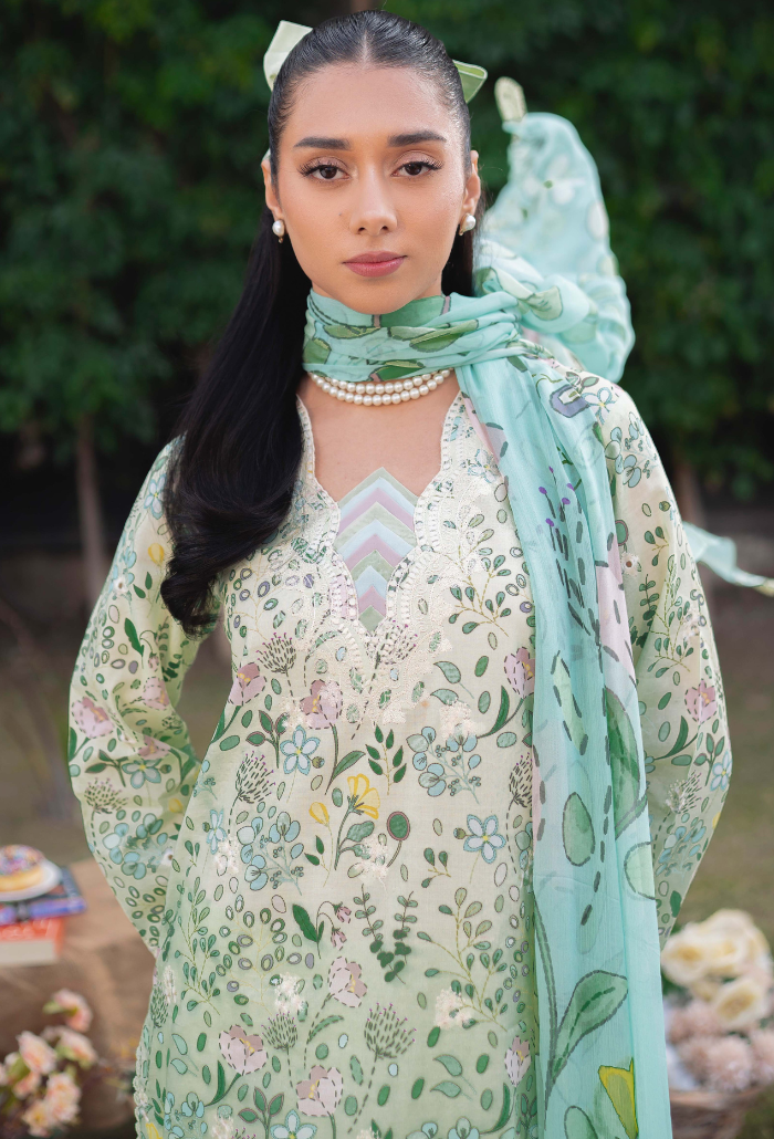 Humdum | Gardenia Lawn 24 | Printkari Lawn PLG 07 - by - Libasekhas UK - Registered Vendor of : HumDum - 100% Original Designer Dresss