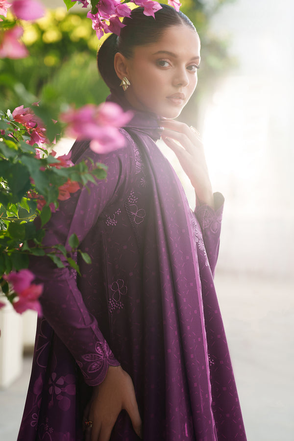 Farasha | Meline Premium Viscose 25 | Wild Plum - by Libasekhas UK - Registered Vendor of : Farasha - 100% Original Designer Dress
