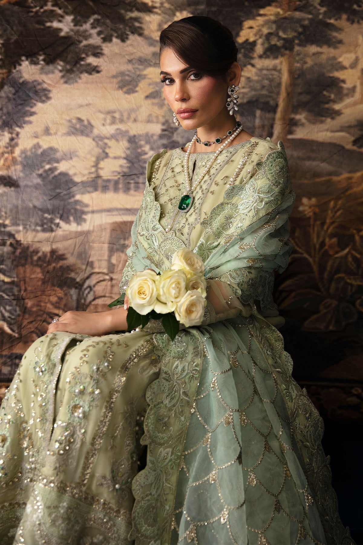 Nureh | Elanora Formal 24 | NEL-50-Meadow - by - Libasekhas UK - Registered Vendor of : Nureh - 100% Original Designer Dresss