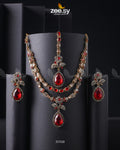 Amelia Necklace Set - by - Libasekhas UK - Registered Vendor of : Zeesy - 100% Original Designer Dresss