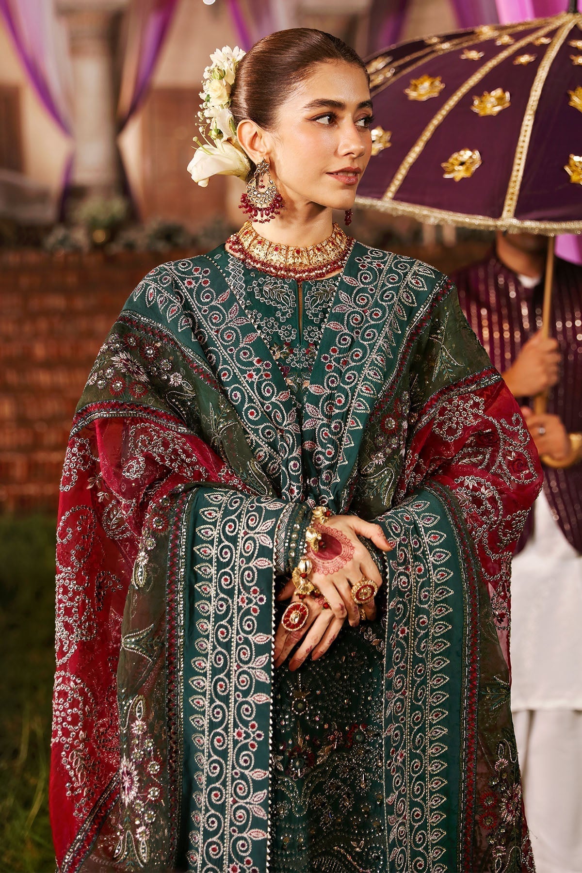 Nureh | Jhoomro Wedding Formals | NL-68 SHADMANI - by - Libasekhas UK - Registered Vendor of : Nureh - 100% Original Designer Dresss
