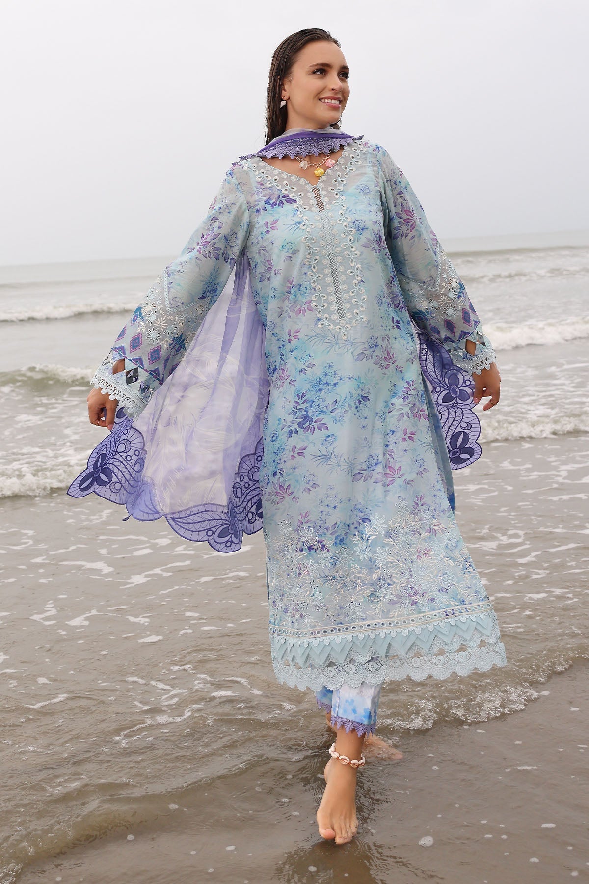 Nureh | Gardenia Embroidered Lawn 25 | NSG-176 - by - Libasekhas UK - Registered Vendor of : Nureh - 100% Original Designer Dresss