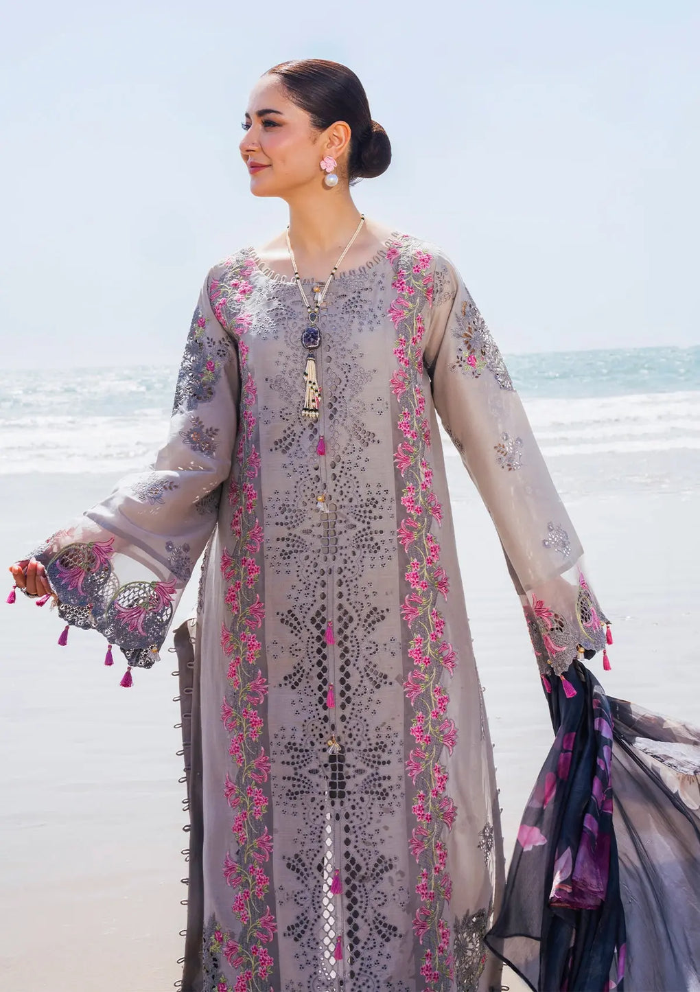 Elaf Premium | Hai Kuch Festive Lawn 24 | EHK-04 Alyaanah - by - Libasekhas UK - Registered Vendor of : Elaf Premium - 100% Original Designer Dresss