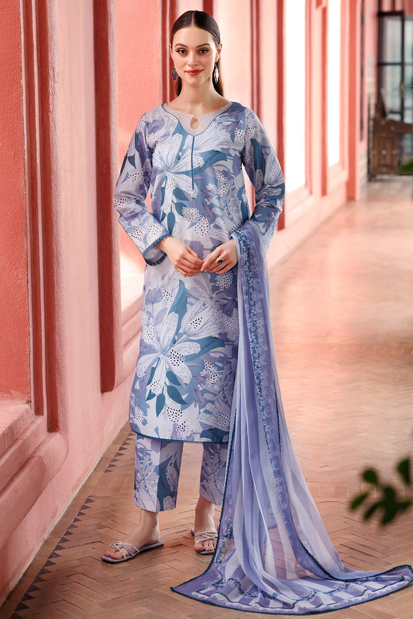 Farasha | Printed Essentials | Blue Passion - by - Libasekhas UK - Registered Vendor of : Farasha - 100% Original Designer Dresss