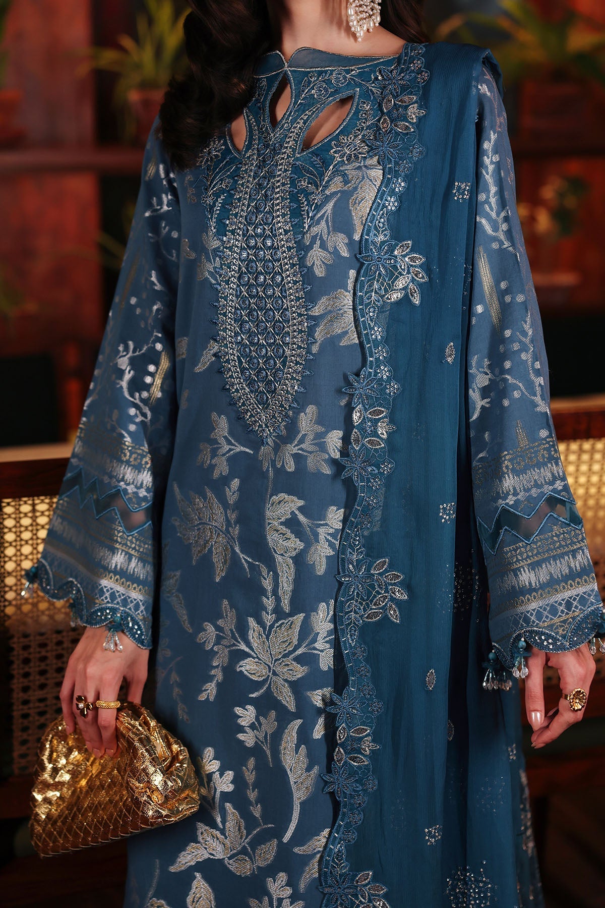 Nureh | Exclusive Jacquard | NE-223 - by Libasekhas UK - Registered Vendor of : Nureh - 100% Original Designer Dress