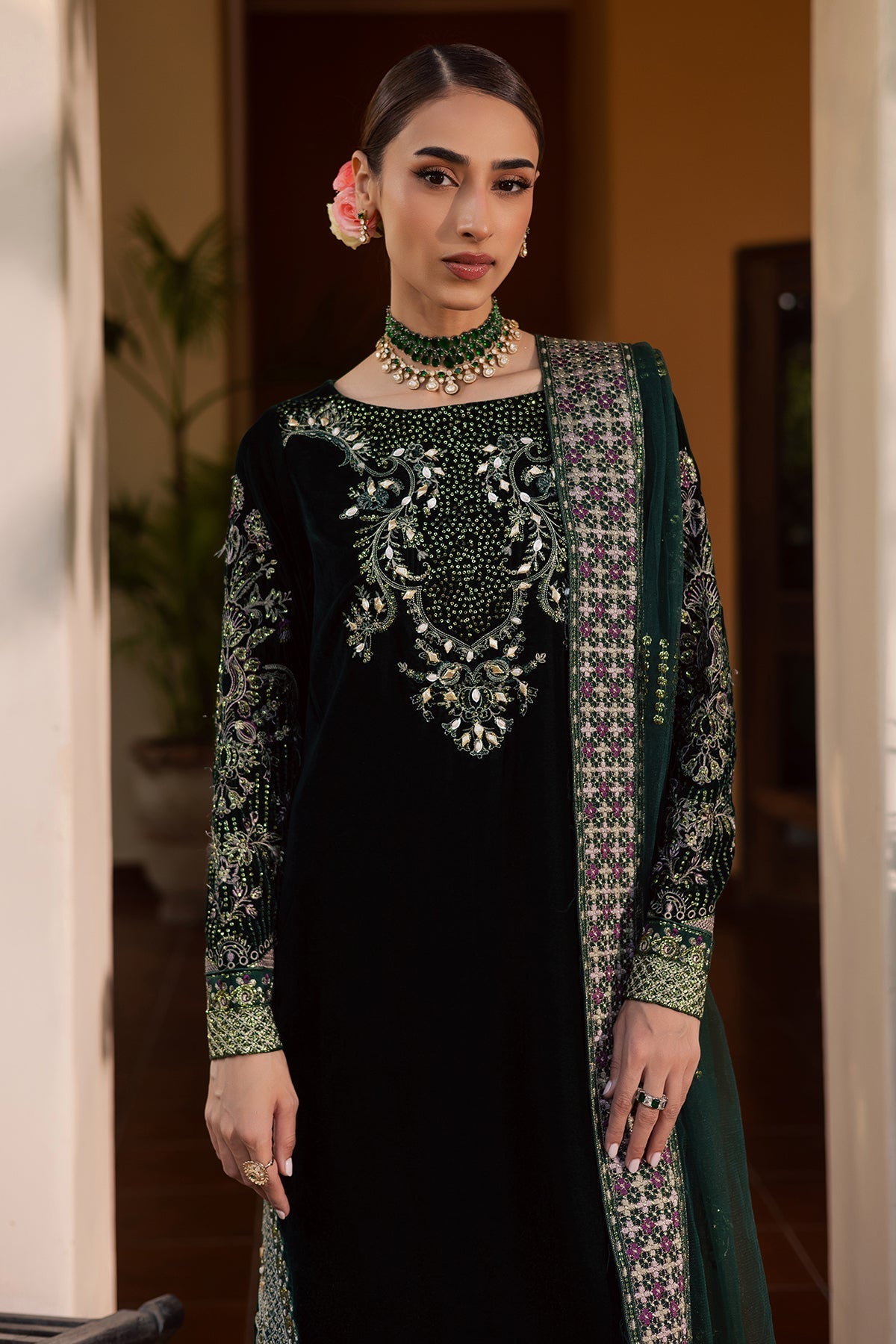 Nureh | Maya Velvet | NW-115 - by Libasekhas UK - Registered Vendor of : Nureh - 100% Original Designer Dress
