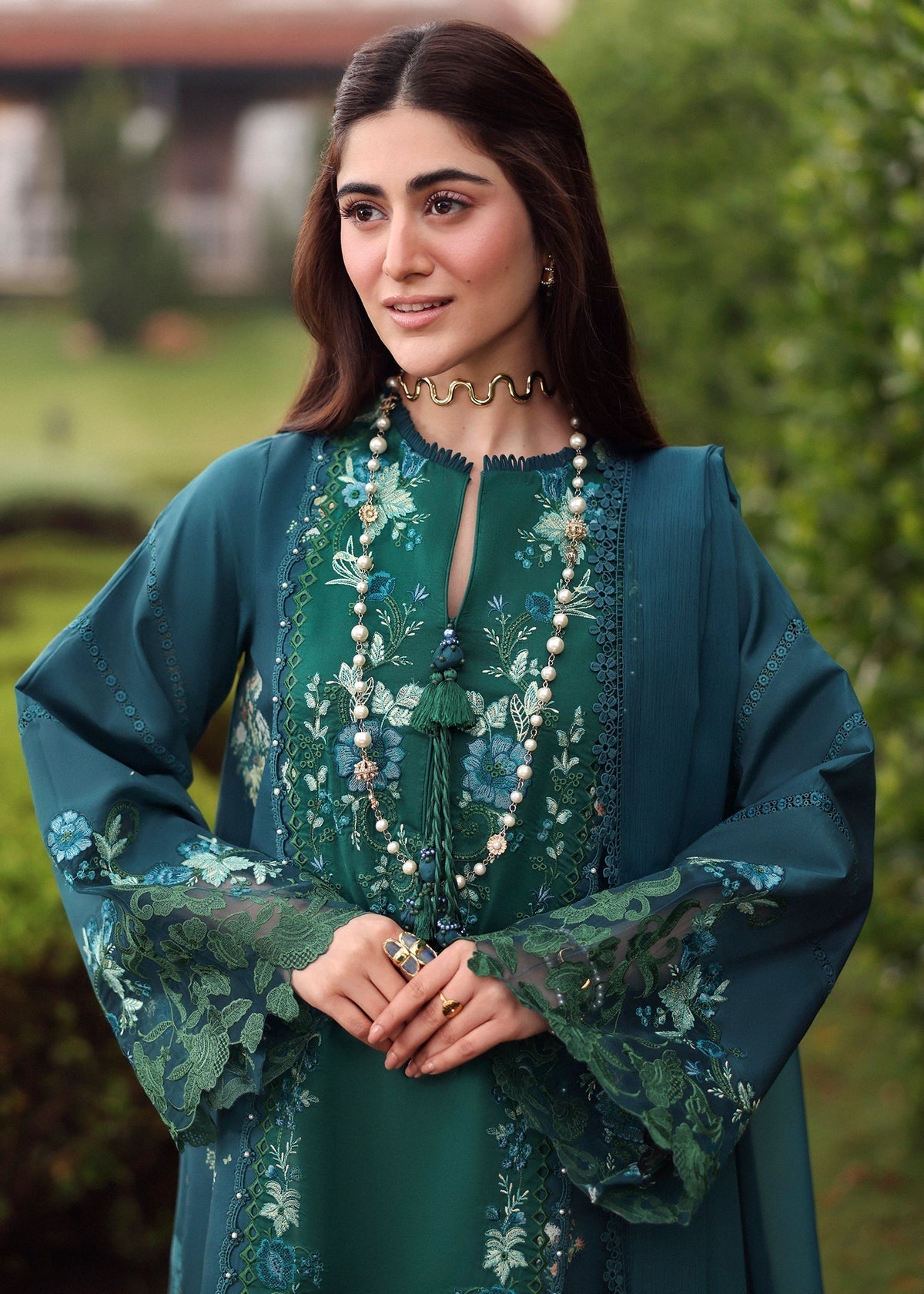 Sardinia | Embroidered Lawn Edit 26 | Hillside Teal - by Libasekhas UK - Registered Vendor of : Sardinia - 100% Original Designer Dress