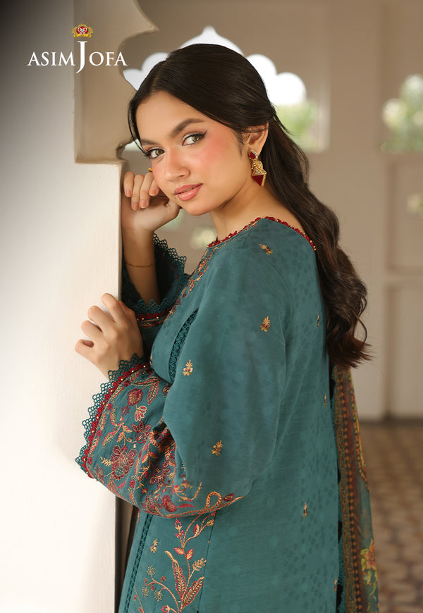 Asim Jofa | Summer Rhapsody | AJUBU-03 Embroidered Jacquard - by Libasekhas UK - Registered Vendor of : Asim Jofa - 100% Original Designer Dress