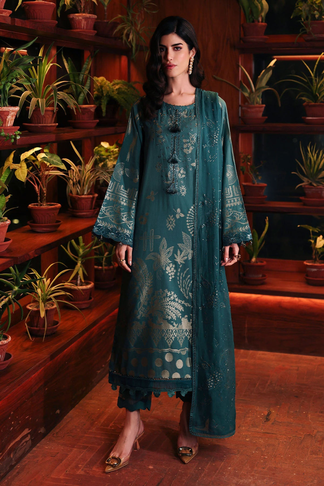 Nureh | Exclusive Jacquard | NE-224 - by Libasekhas UK - Registered Vendor of : Nureh - 100% Original Designer Dress