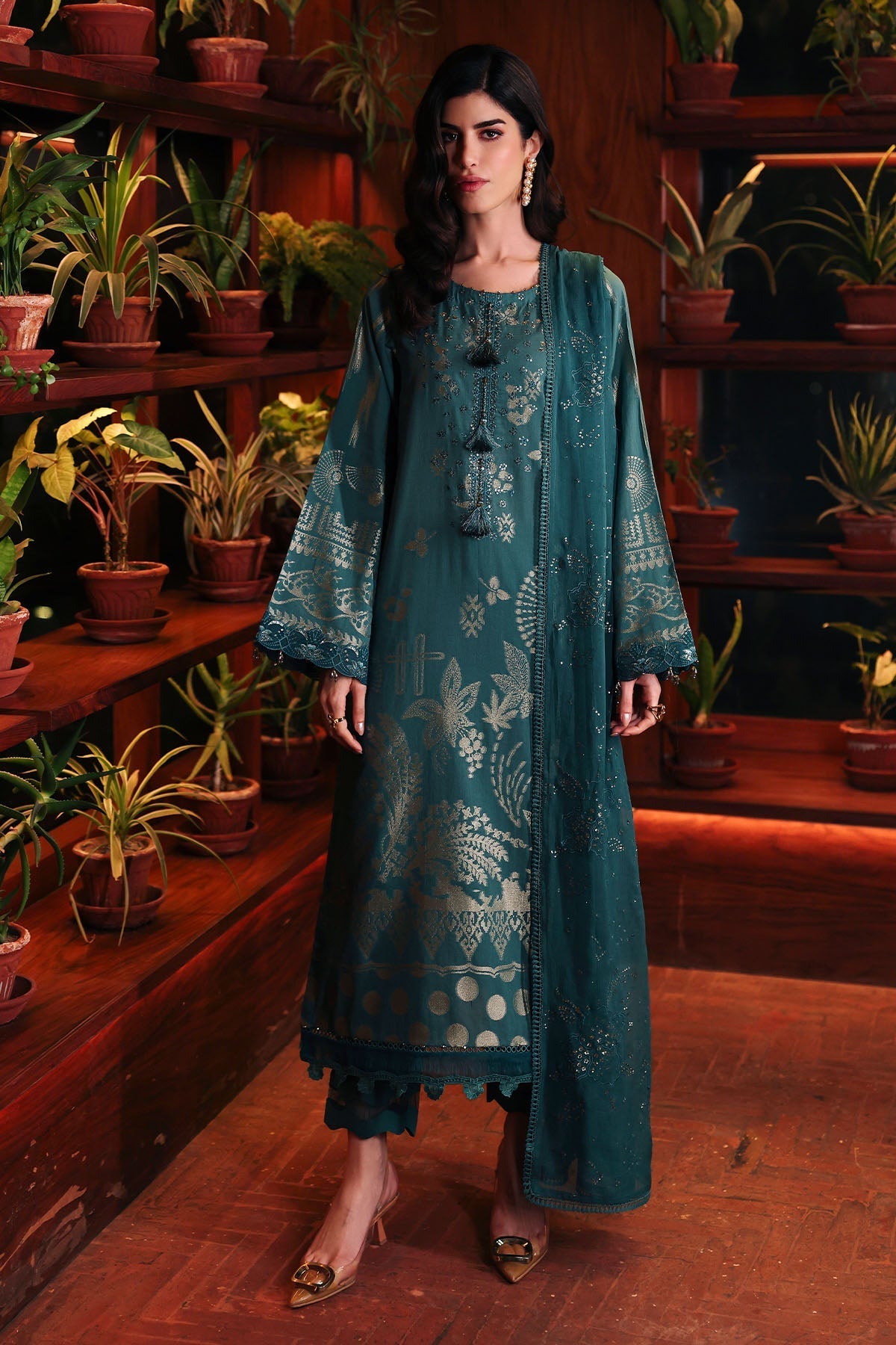 Nureh | Exclusive Jacquard | NE-224 - by Libasekhas UK - Registered Vendor of : Nureh - 100% Original Designer Dress