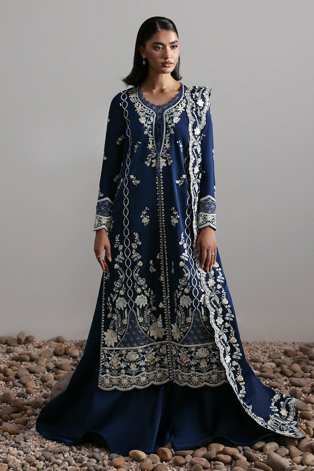Afrozeh | Slate Ready to Wear | Alara - by Libasekhas UK - Registered Vendor of : Afrozeh - 100% Original Designer Dress