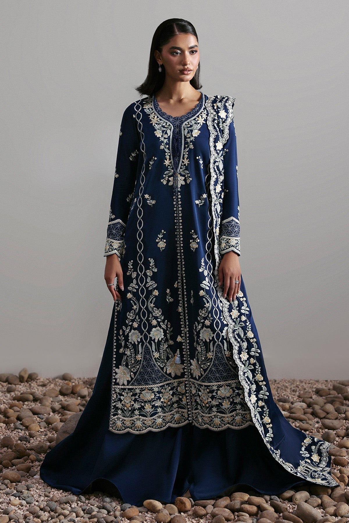 Afrozeh | Slate Ready to Wear | Alara - by Libasekhas UK - Registered Vendor of : Afrozeh - 100% Original Designer Dress