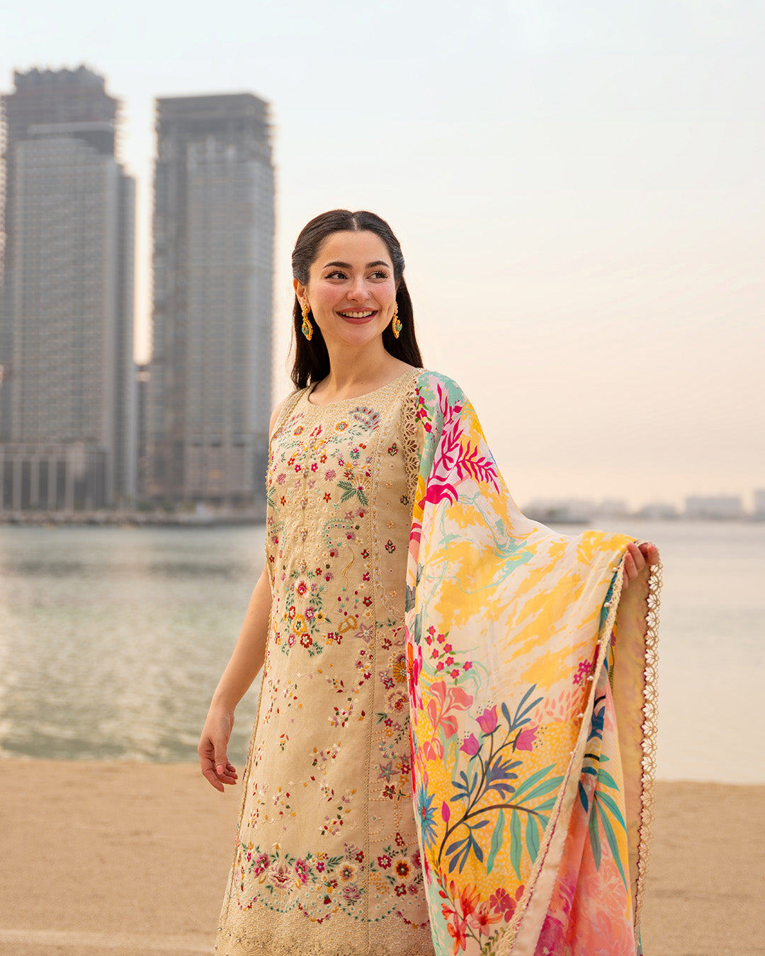 Faiza Saqlain | AYA - Unstitched Luxury Lawn '26 | Merjem - by Libasekhas UK - Registered Vendor of : Faiza Saqlain - 100% Original Designer Dress