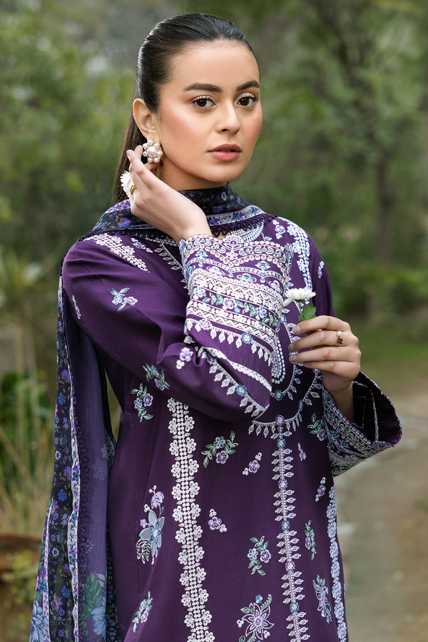 Farasha | Summer Weaves Embroidered Lawn | Regal Iris - by - Libasekhas UK - Registered Vendor of : Farasha - 100% Original Designer Dresss