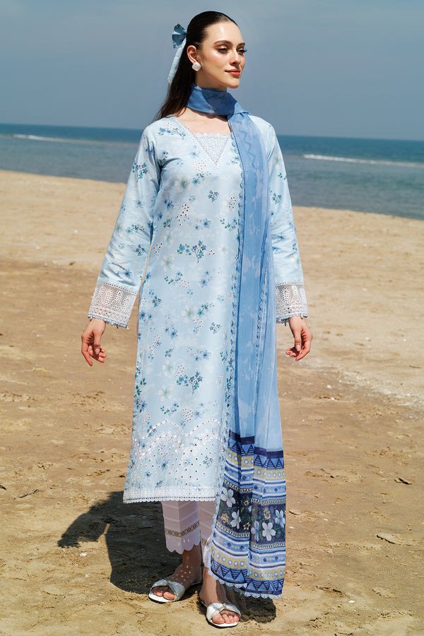 Farasha | Printed Essentials | Moonlit Blue - by - Libasekhas UK - Registered Vendor of : Farasha - 100% Original Designer Dresss