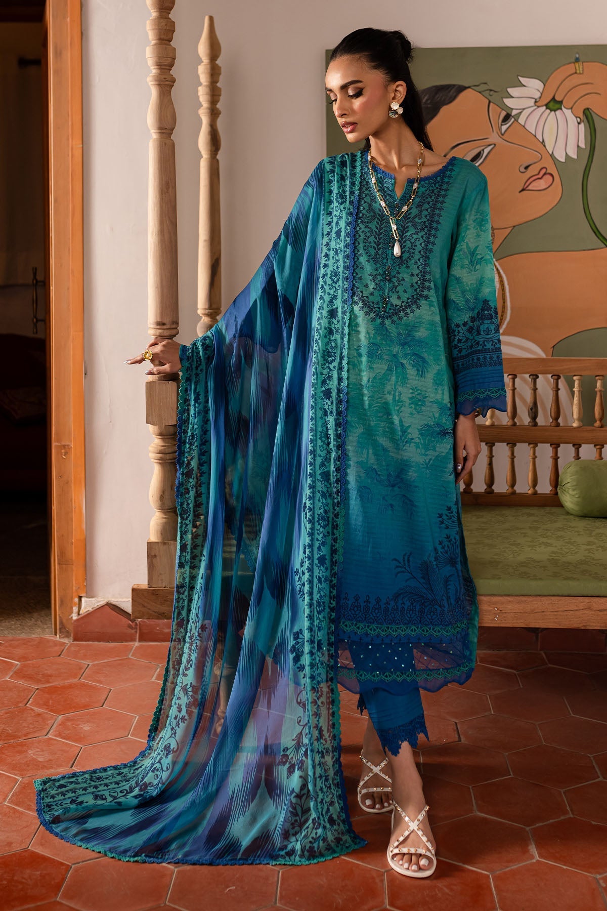 Nureh | Printed lawn 25 | SP-138 - by - Libasekhas UK - Registered Vendor of : Nureh - 100% Original Designer Dresss