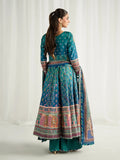 Gulaal | Aira Printed Silk | Azure - by Libasekhas UK - Registered Vendor of : Gulaal - 100% Original Designer Dress