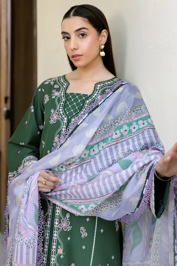 Farasha | Summer Weaves Embroidered Lawn | Emerald Eclips - by - Libasekhas UK - Registered Vendor of : Farasha - 100% Original Designer Dresss