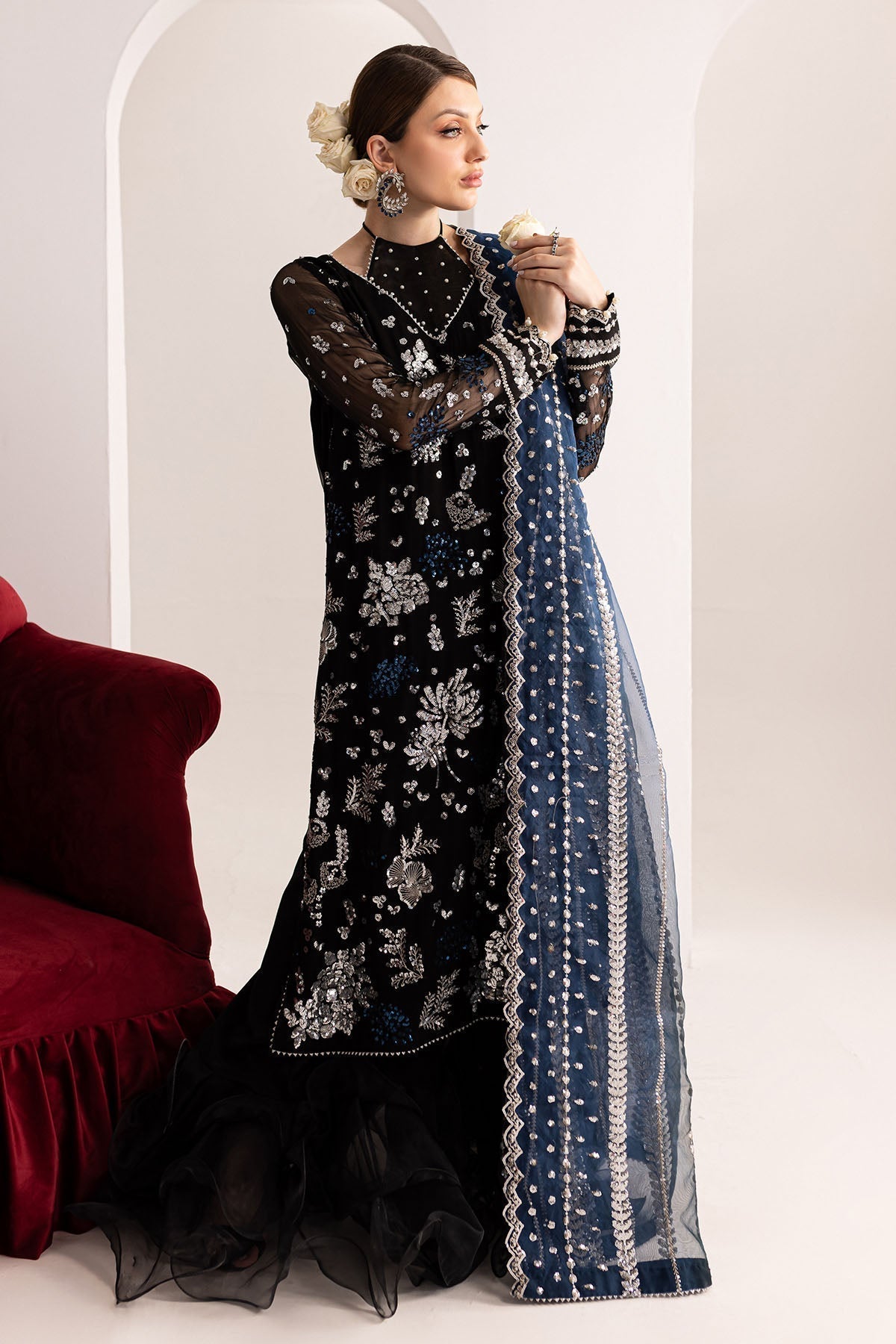 Nureh | Fancy Formals | NP-517 - by - Libasekhas UK - Registered Vendor of : Nureh - 100% Original Designer Dresss
