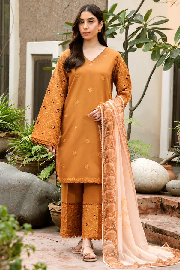 Farasha | Summer Weaves Embroidered Lawn | Golden Dusk - by - Libasekhas UK - Registered Vendor of : Farasha - 100% Original Designer Dresss
