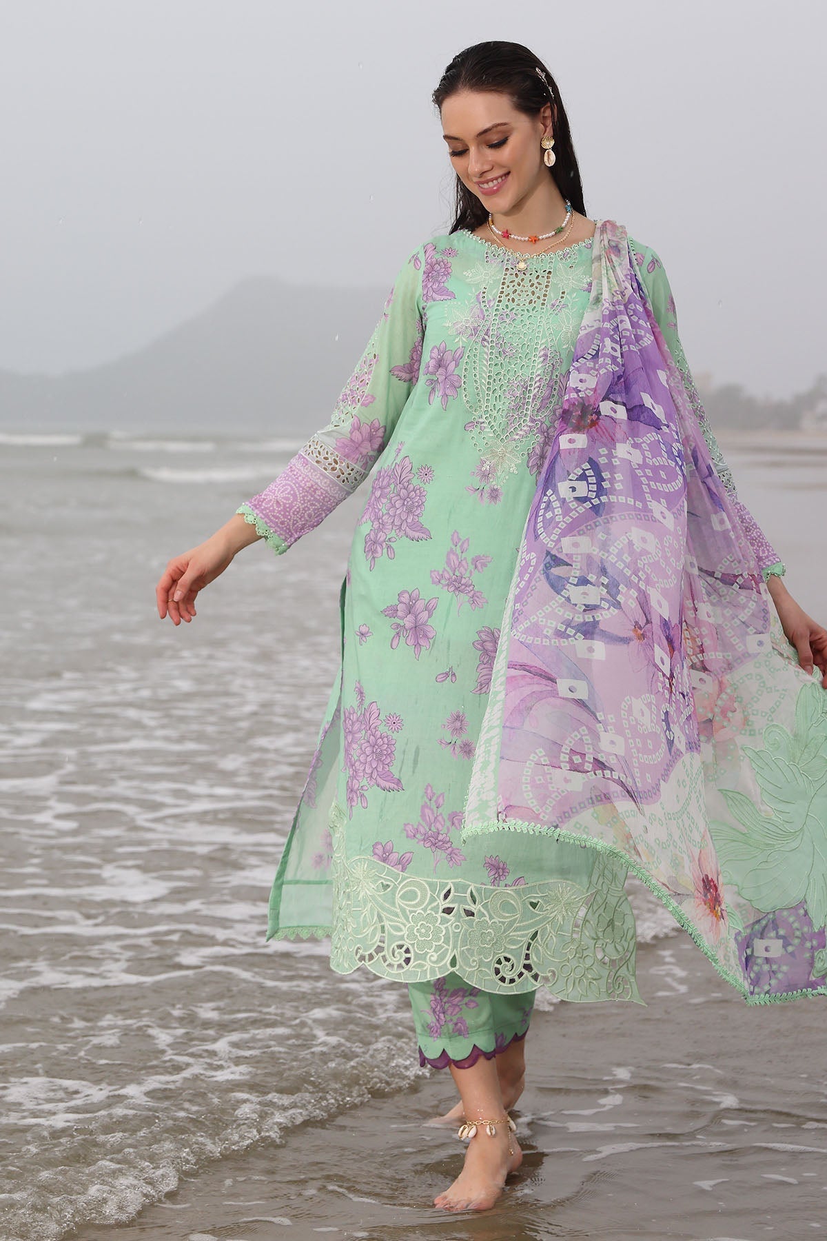 Nureh | Gardenia Embroidered Lawn 25 | NSG-174 - by - Libasekhas UK - Registered Vendor of : Nureh - 100% Original Designer Dresss
