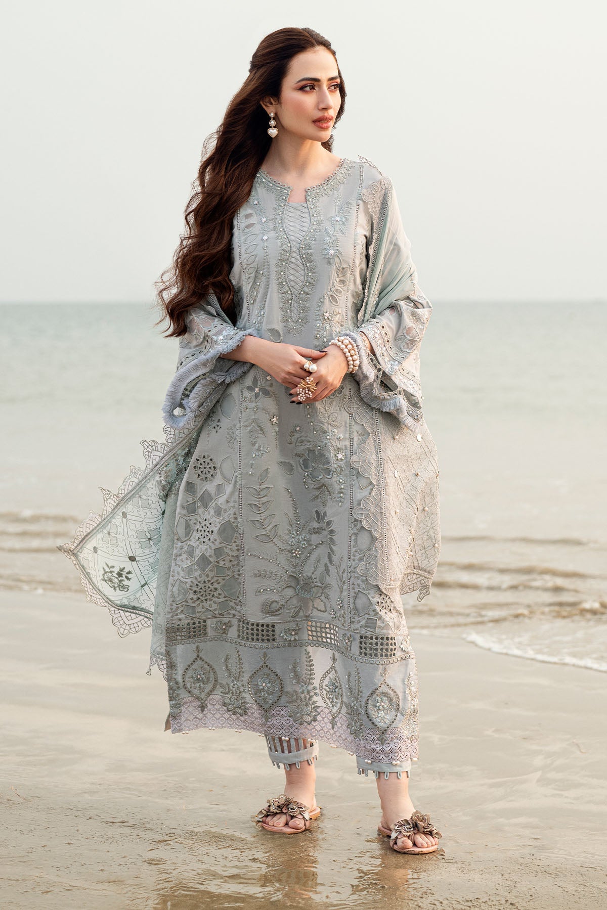 Nureh | Khuwab Luxury Lawn | NE-145 - by - Libasekhas UK - Registered Vendor of : Nureh - 100% Original Designer Dresss