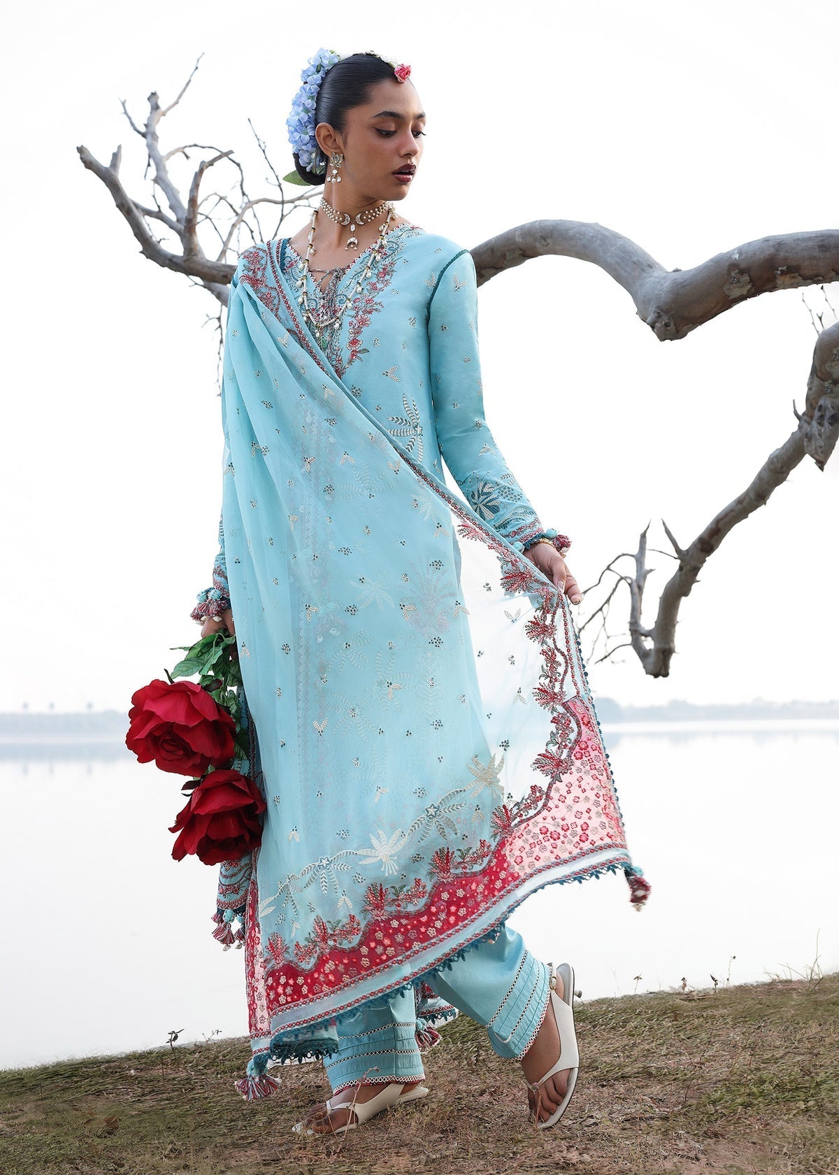 Hussain Rehar | Kalabagh Luxury Lawn 26 | Sepher - by Libasekhas UK - Registered Vendor of : Hussain Rehar - 100% Original Designer Dress