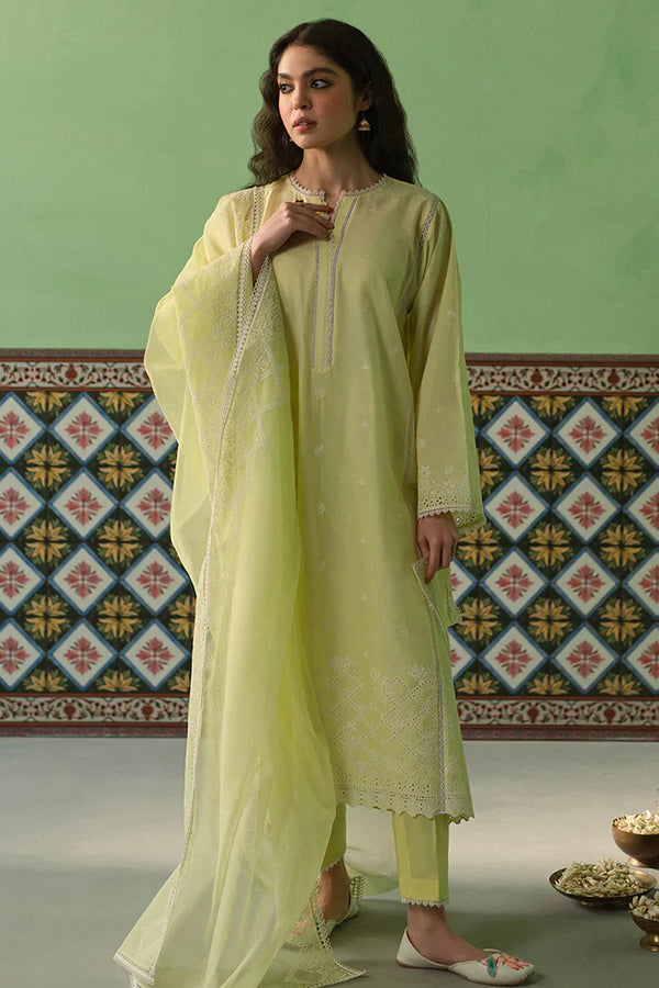 Cross Stitch | Chikankari Lawn | DAFFODIL BLANE - by - Libasekhas UK - Registered Vendor of : Cross Stitch - 100% Original Designer Dresss