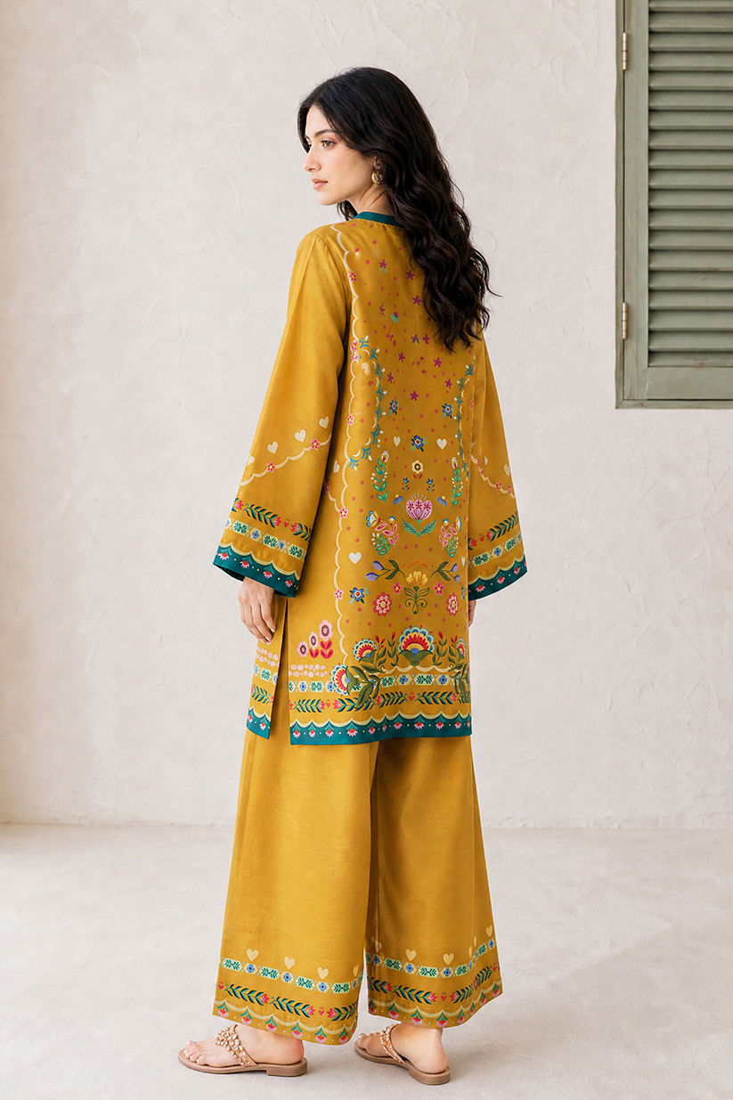 Saad Shaikh | Ease Fall Edit 26 | D-08 Co-ord Set Mustard - by Libasekhas UK - Registered Vendor of : Saad Shaikh - 100% Original Designer Dress