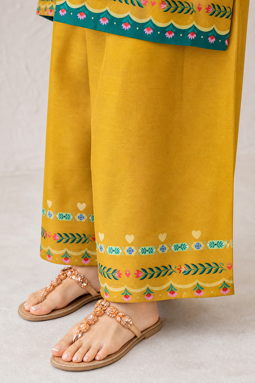 Saad Shaikh | Ease Fall Edit 26 | D-08 Co-ord Set Mustard - by Libasekhas UK - Registered Vendor of : Saad Shaikh - 100% Original Designer Dress
