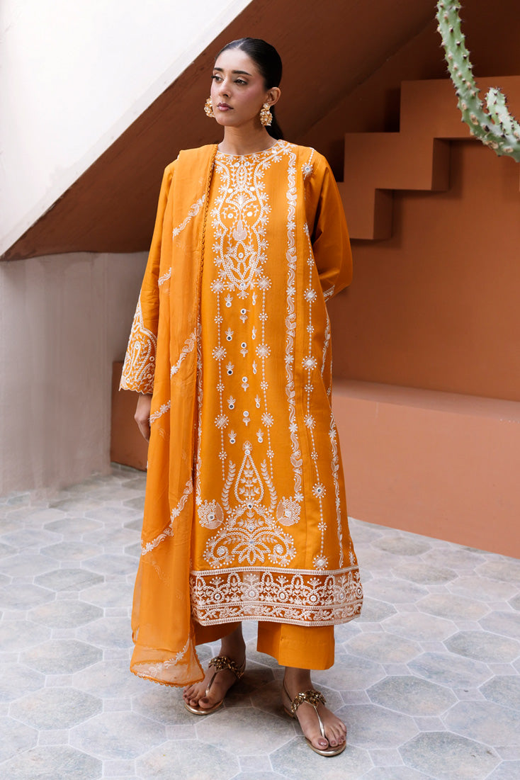 Marjjan | Leya Collection | MBL-95 (MUSTARD) - by Libasekhas - Registered Vendor of : Marjjan - 100% Original Designer Dress