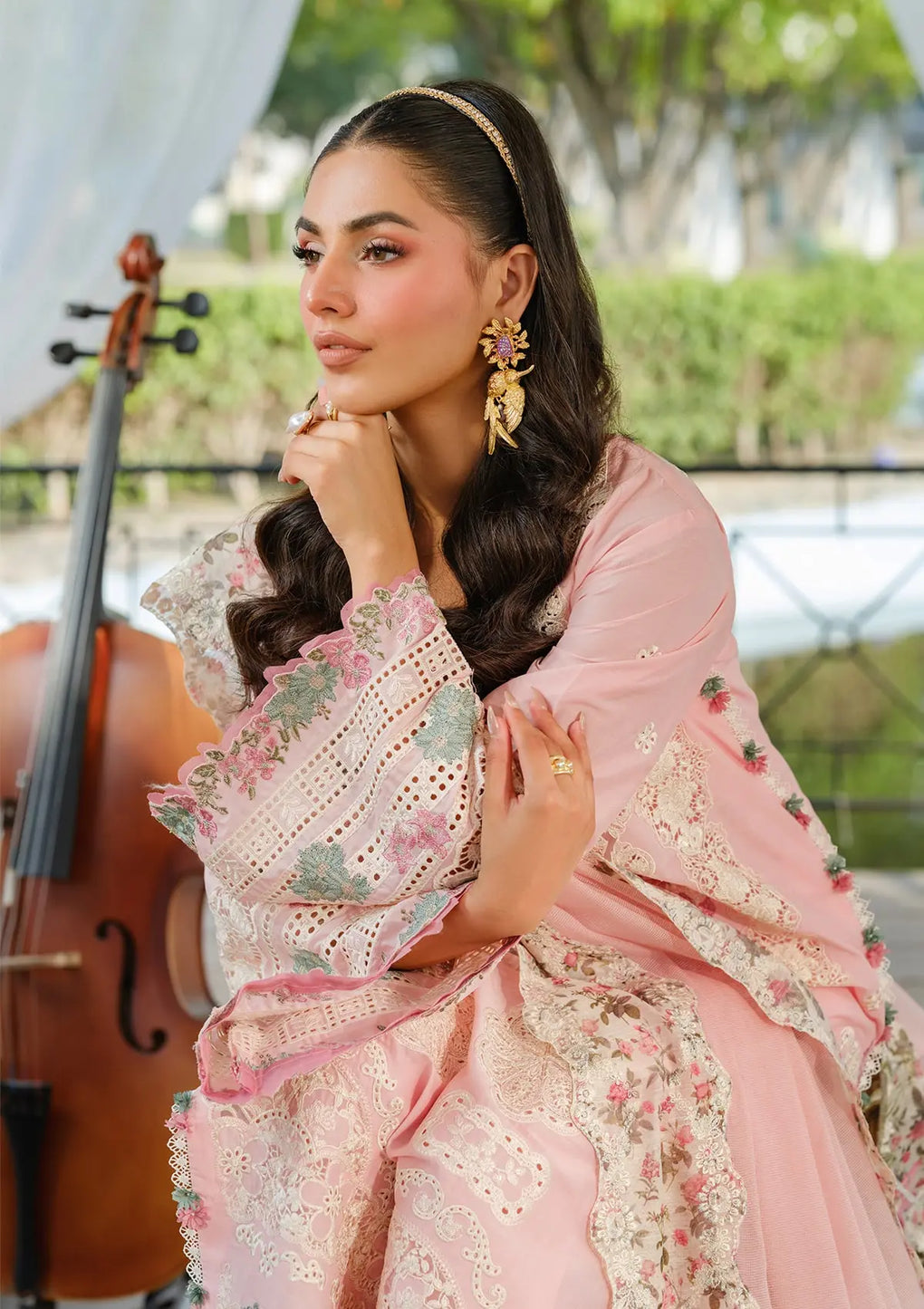 Elaf Premium | Luxury Lawn 25 | ELH-1B SOPHIA - by - Libasekhas UK - Registered Vendor of : Elaf Premium - 100% Original Designer Dresss