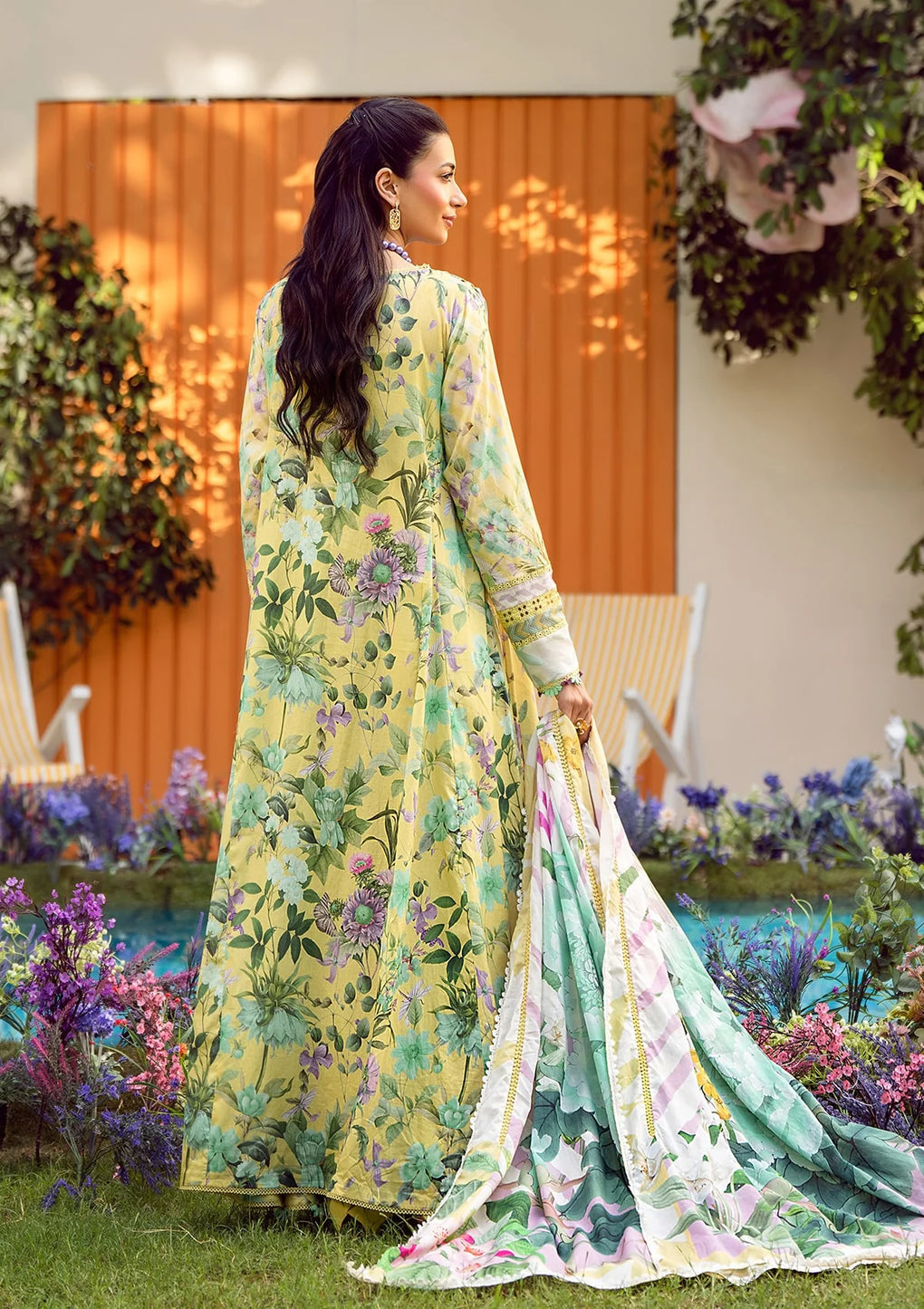 Elaf Premium | Prints 25 | EPS-7A DAISY FIELDS - by - Libasekhas UK - Registered Vendor of : Elaf Premium - 100% Original Designer Dresss