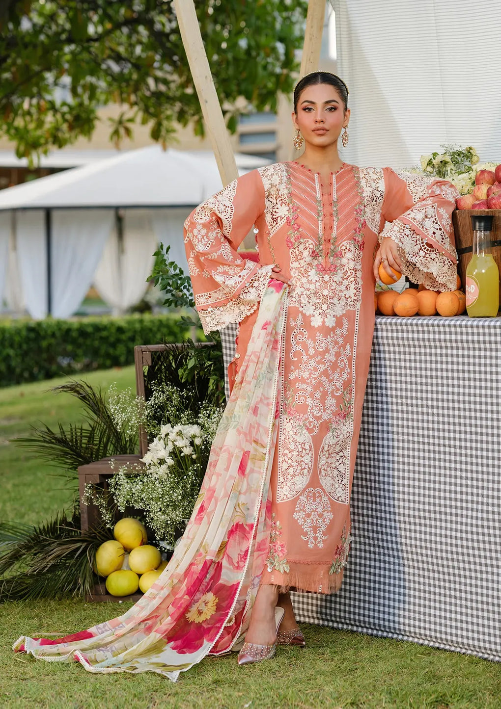 Elaf Premium | Luxury Lawn 25 | ELH-5A AUTUMN DREAM - by - Libasekhas UK - Registered Vendor of : Elaf Premium - 100% Original Designer Dresss