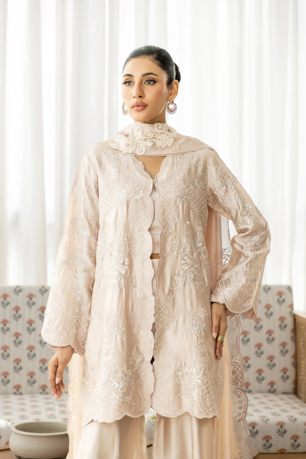 Wahaj M Khan | Sanam Luxe | Onion Pink Sanam JS - by Libasekhas UK - Registered Vendor of : Wahaj M Khan - 100% Original Designer Dress