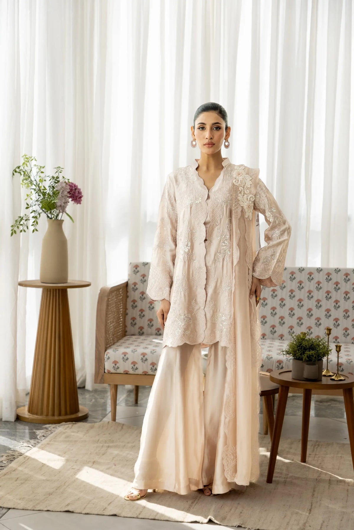 Wahaj M Khan | Sanam Luxe | Onion Pink Sanam JS - by Libasekhas UK - Registered Vendor of : Wahaj M Khan - 100% Original Designer Dress