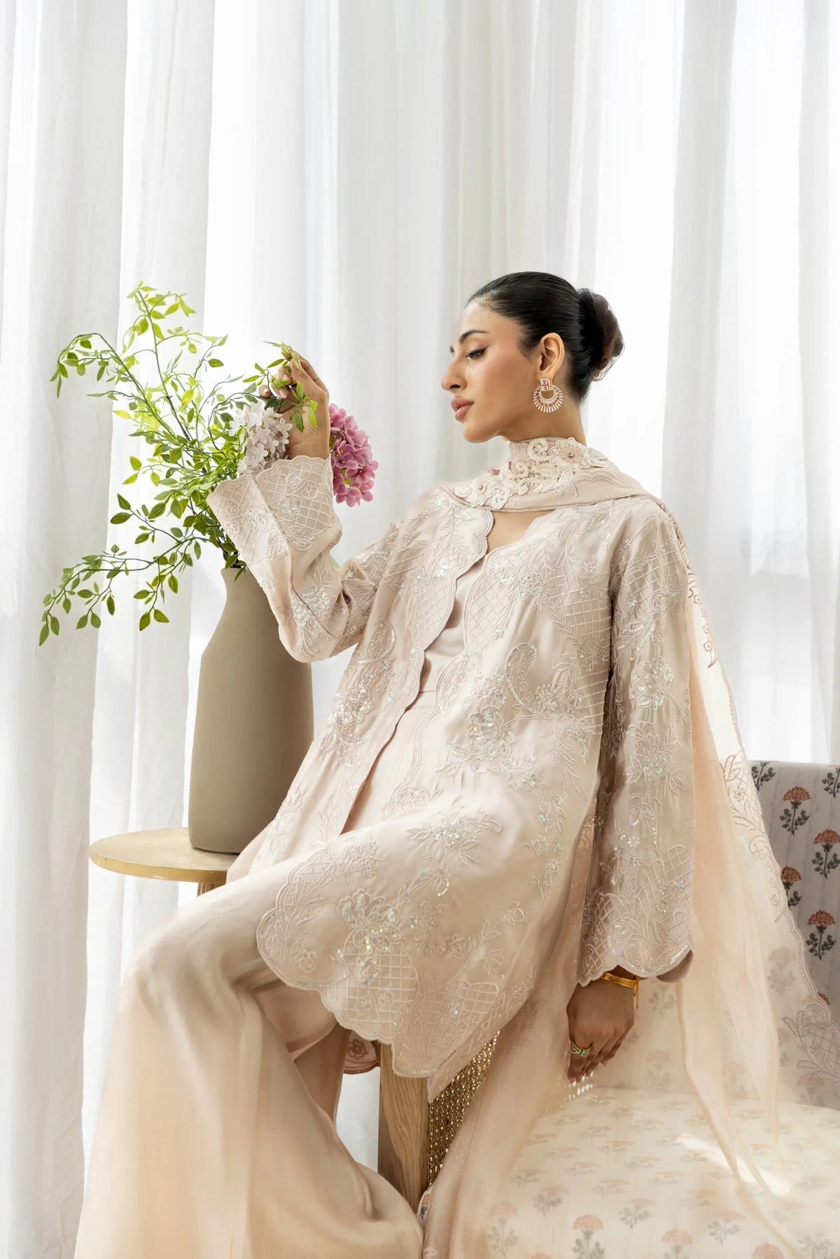 Wahaj M Khan | Sanam Luxe | Onion Pink Sanam JS - by Libasekhas UK - Registered Vendor of : Wahaj M Khan - 100% Original Designer Dress