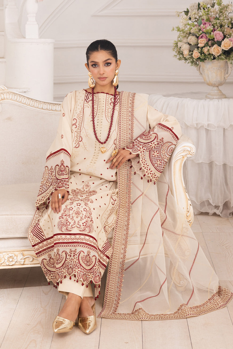 Maryum N Maria | Mira Luxury Lawn | BEHNAZ - FS50098 - by - Libasekhas UK - Registered Vendor of : Maryum N Maria - 100% Original Designer Dresss
