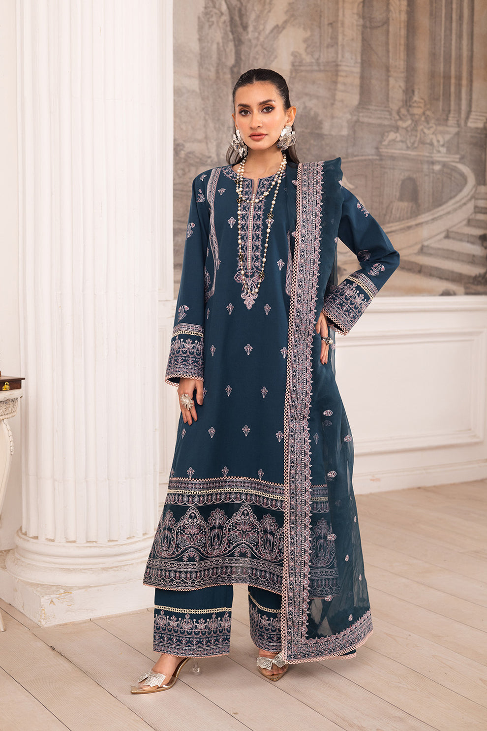 Maryum N Maria | Mira Luxury Lawn | FIROUZEH - FS50101 - by - Libasekhas UK - Registered Vendor of : Maryum N Maria - 100% Original Designer Dresss